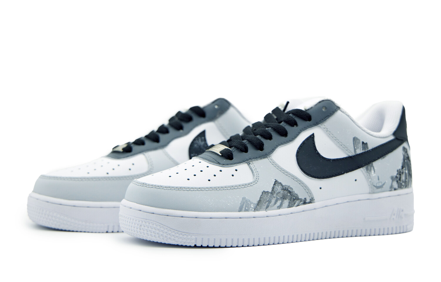 

Кроссовки Nike Air Force 1 Skateboarding Shoes Women's Low-top Grey/white, серый