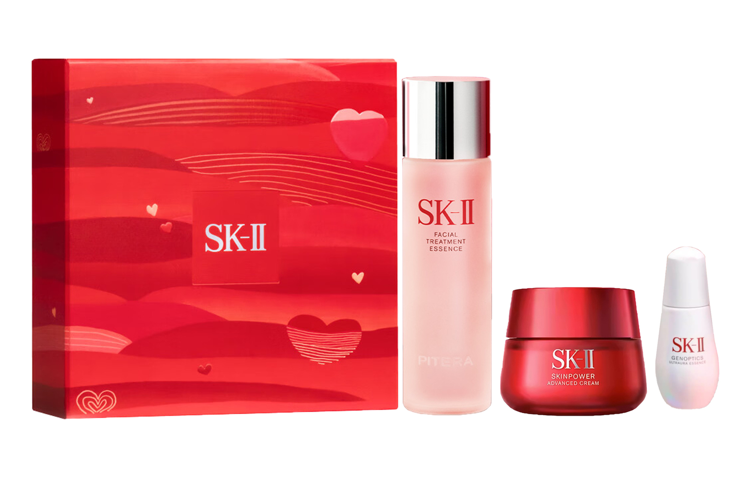 SK-II SK II Limited Red Bottle крем для лица сыворотки набор уход за кожей подтягивающий, увлажняющий, восстанавливающий 50г+230мл+30мл — фото 2
