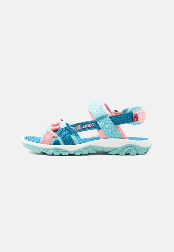 Детские прогулочные сандалии oslofjord Trollkids, Harbor Blue/Aqua Haze/Peony Rose