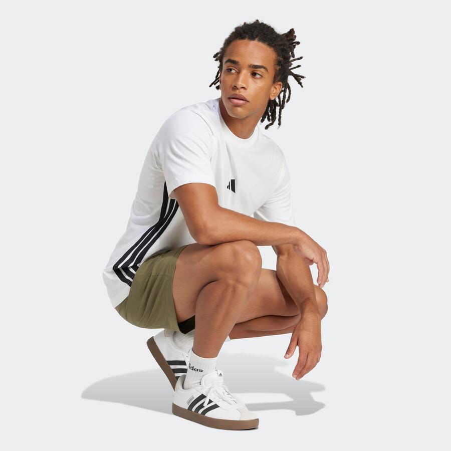 Мужская фитнес-футболка ADIDAS - белая — фото 2