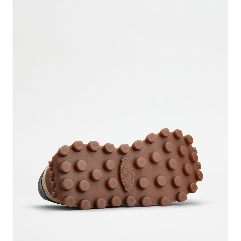 Кроссовки Tod's 1T из замши и ткани, бежевый/коричневый — фото 4