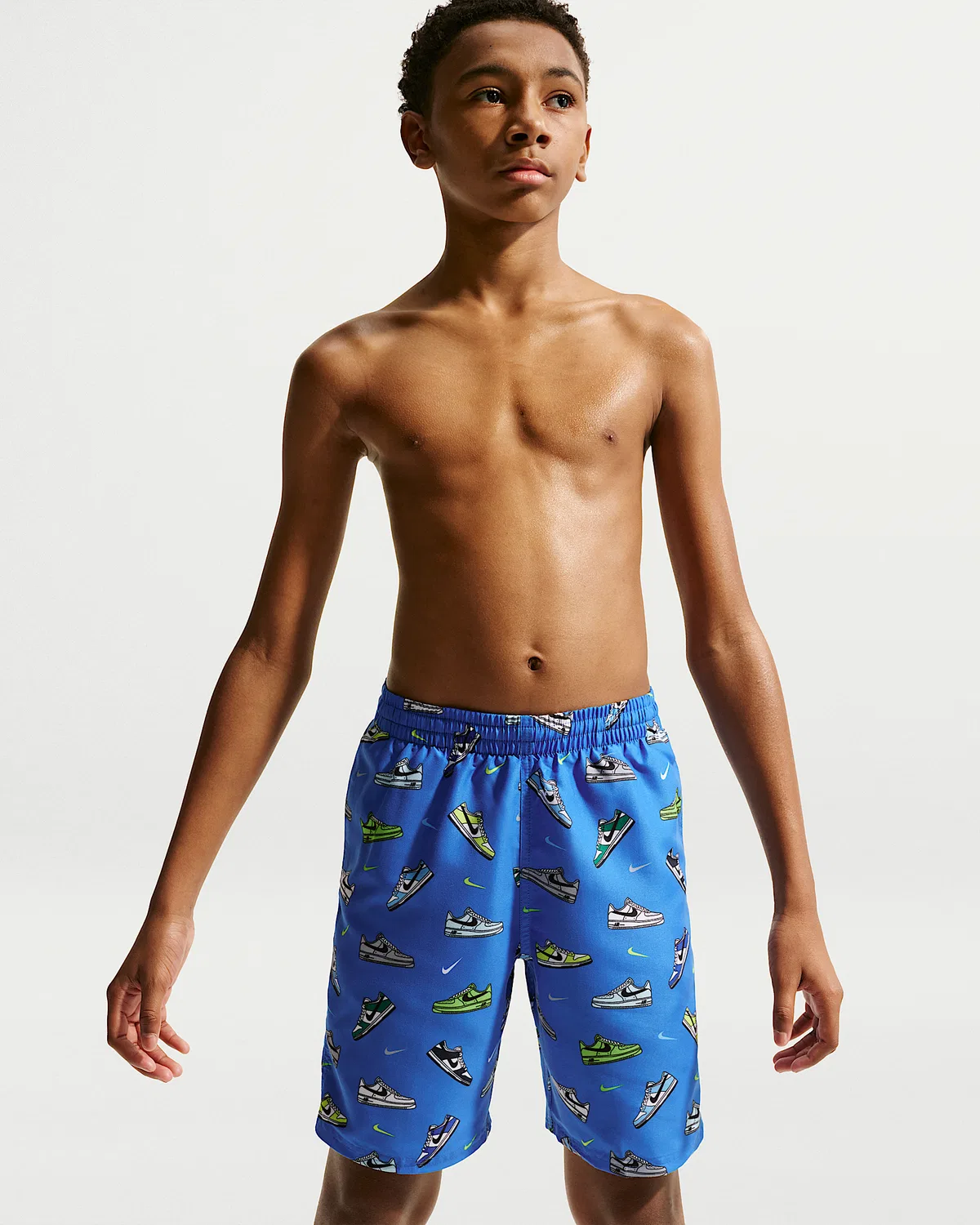 Детские (мальчиковые) плавки Nike Swim Breaker 7" с боксерской подкладкой, Blue Crystal — фото 2