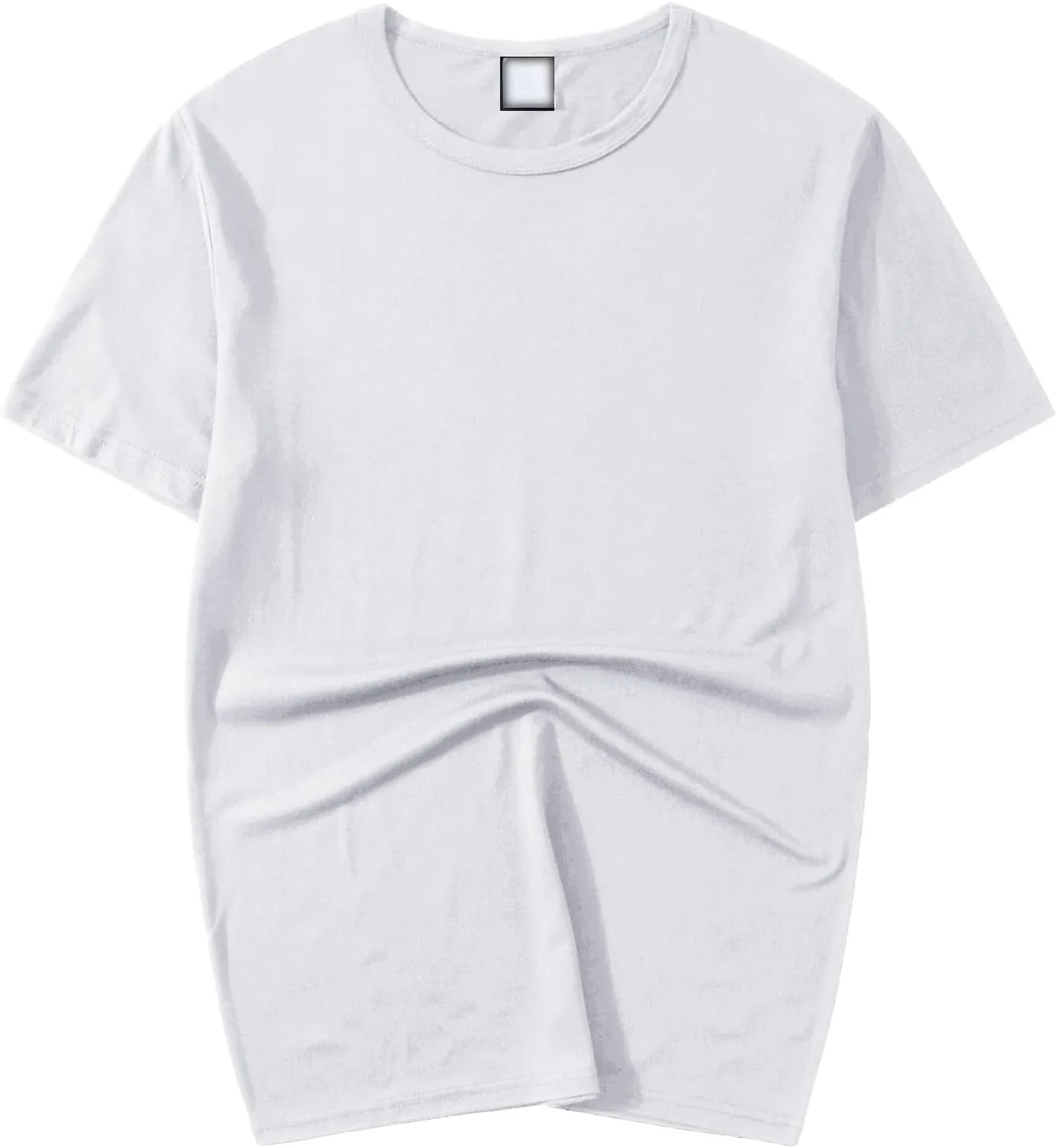 Простая футболка с низкой растяжимостью slim fit мягкая классическая легкая