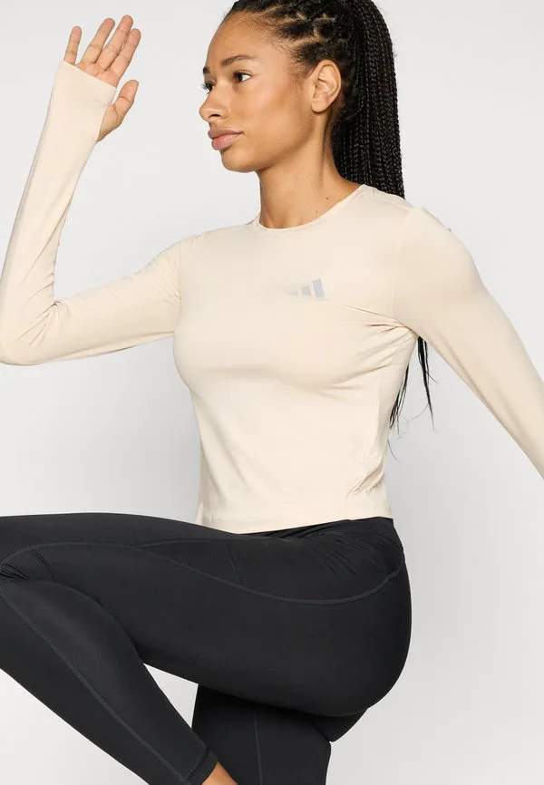 Футболка с длинными рукавами для бега Adidas Performance, Crystal Linen — фото 4