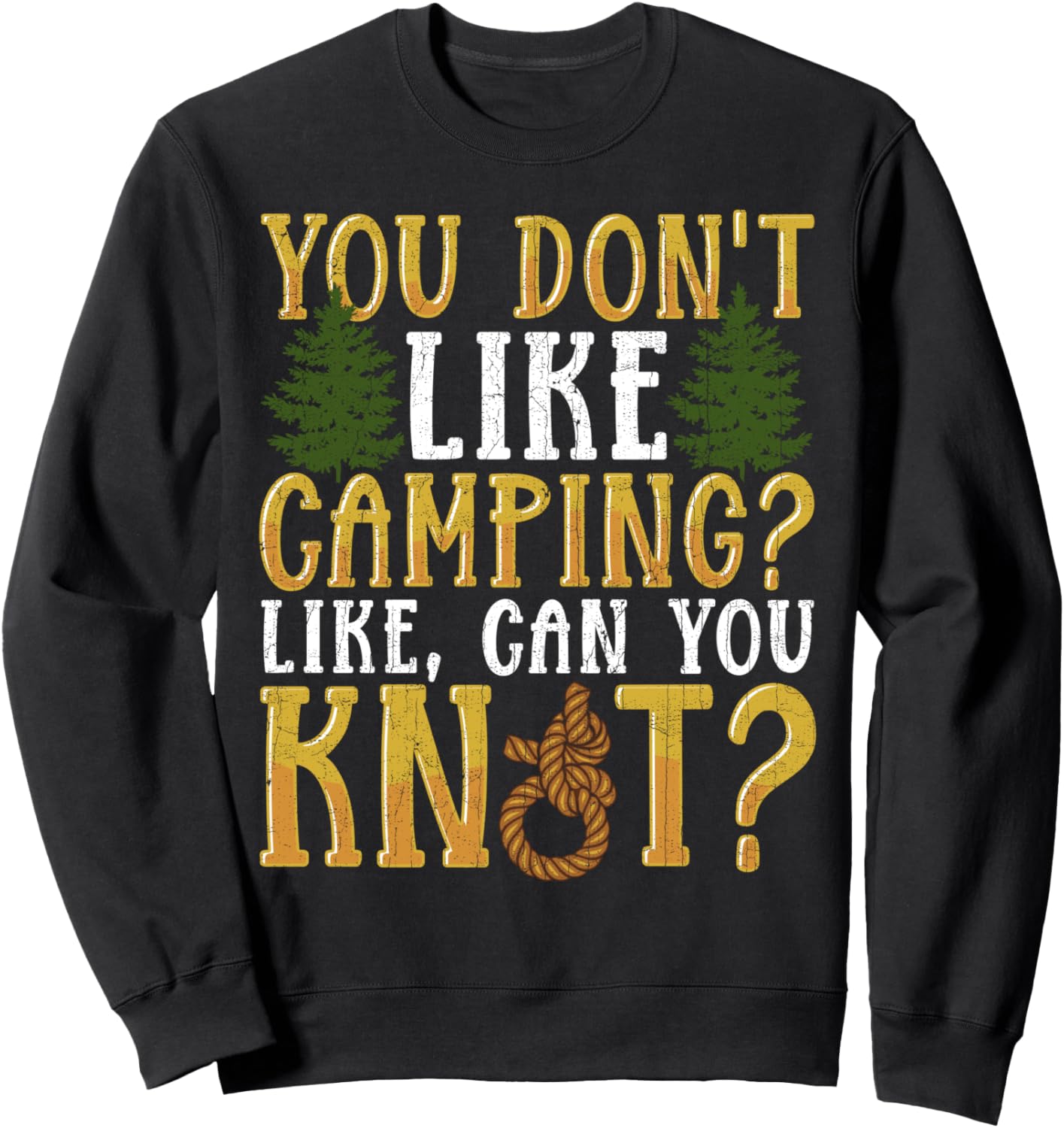 

Не любите кемпинг Умеете завязывать узлы Толстовка Tropic Camp Apparel, черный