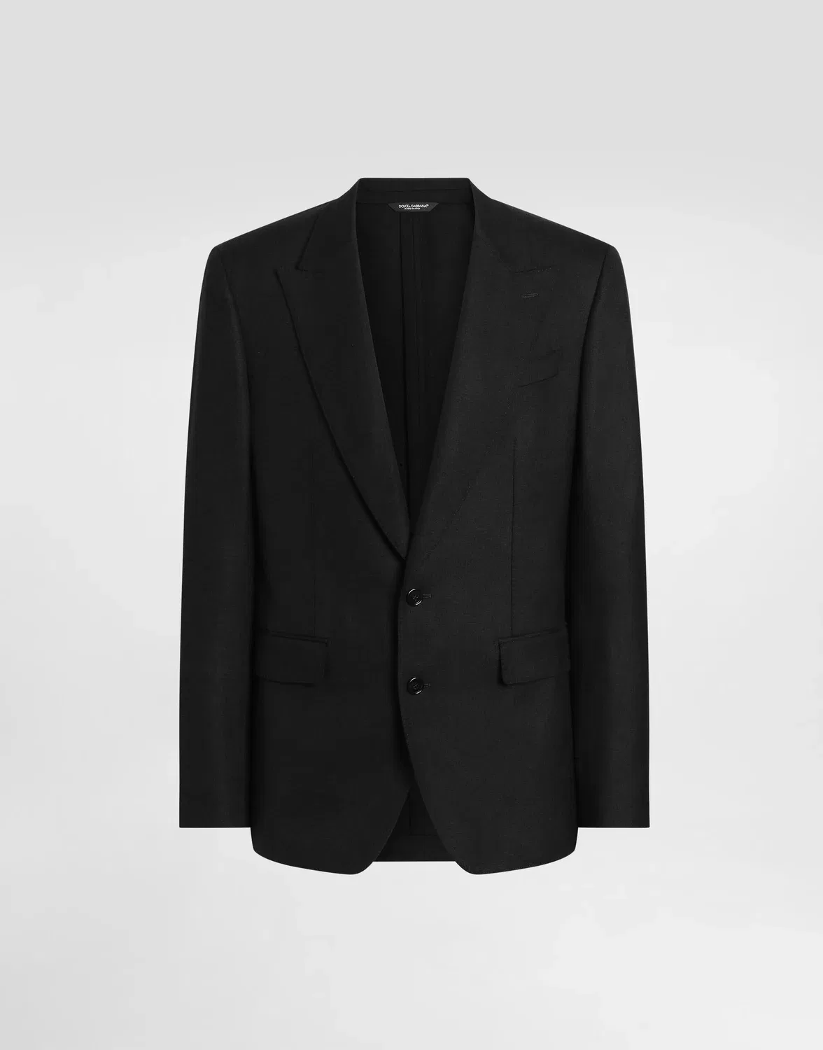 Легкий однобортный вискозный жакет Sicilia Dolce & Gabbana, черный