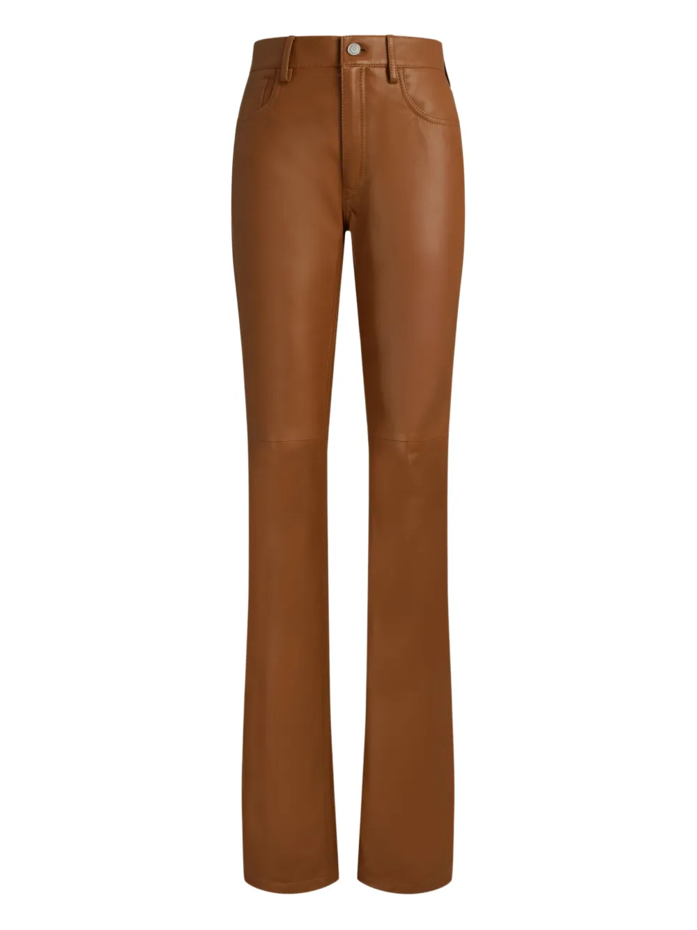 

Кожаные брюки Scottie с карманами Ralph Lauren Collection, коричневый