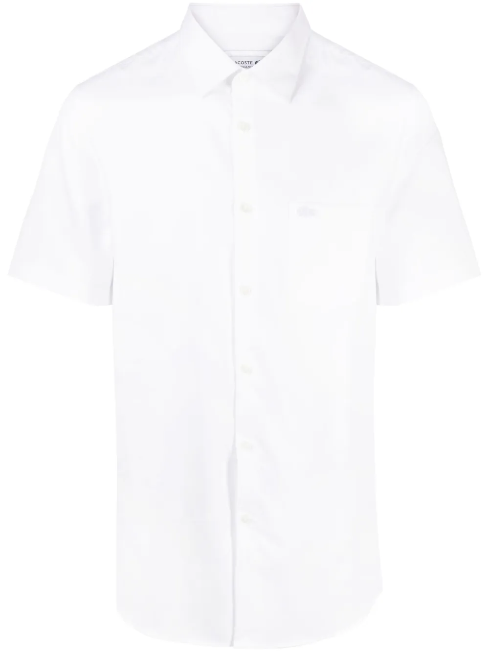 

Хлопчатобумажная рубашка с коротким рукавом Lacoste, белый