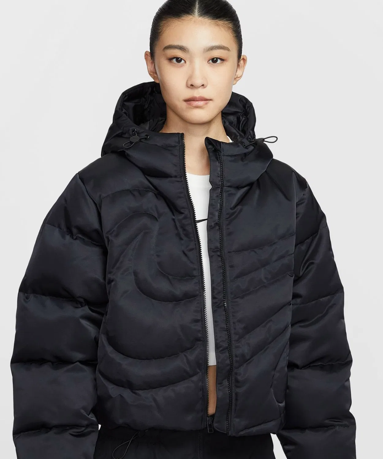 Куртка пуховая Nike Therma-FIT Oversized Down Puffer Jacket, чёрный