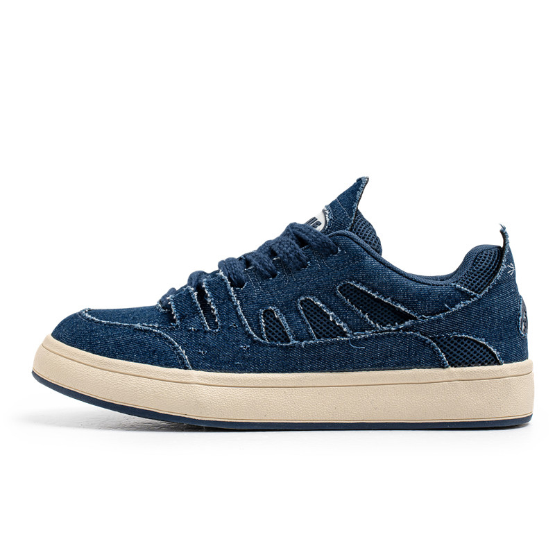 

YUZHAOLIN Низкие скейтерские кроссовки мужские деним синие, цвет Denim Blue