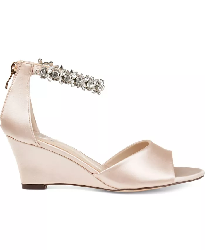 Женские босоножки Connor Wedges Journee Collection, коричневый/бежевый — фото 2