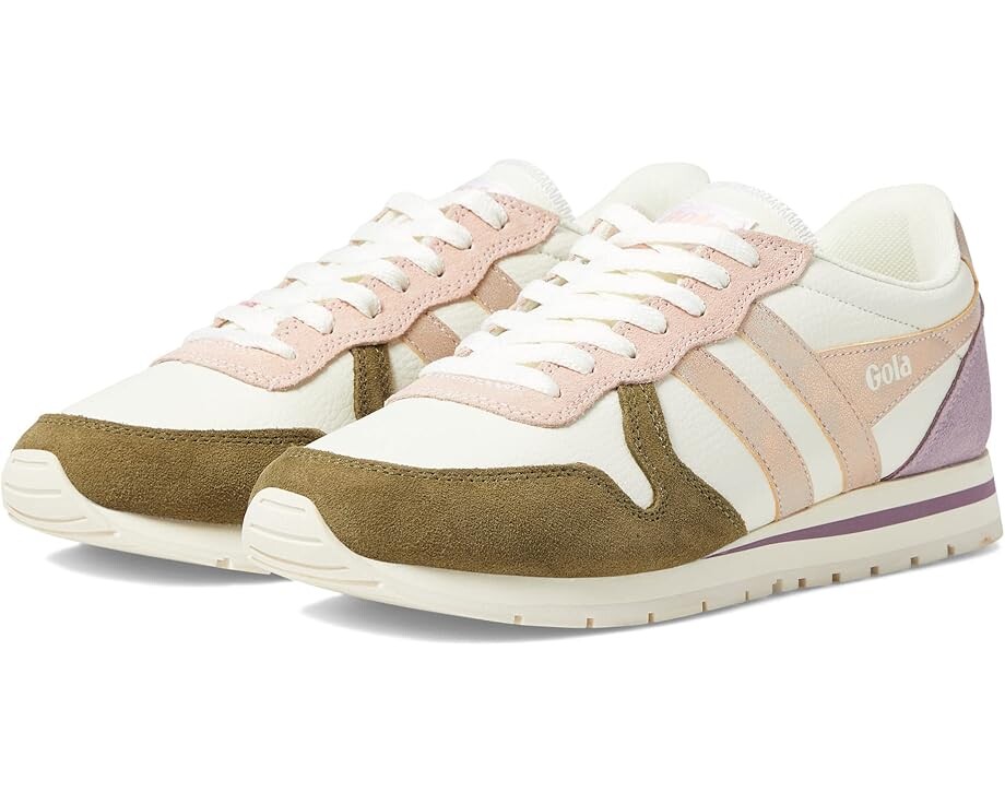 

Кроссовки Gola Daytona Quadrant, цвет Off-White/Khaki/Rose Gold/Lily