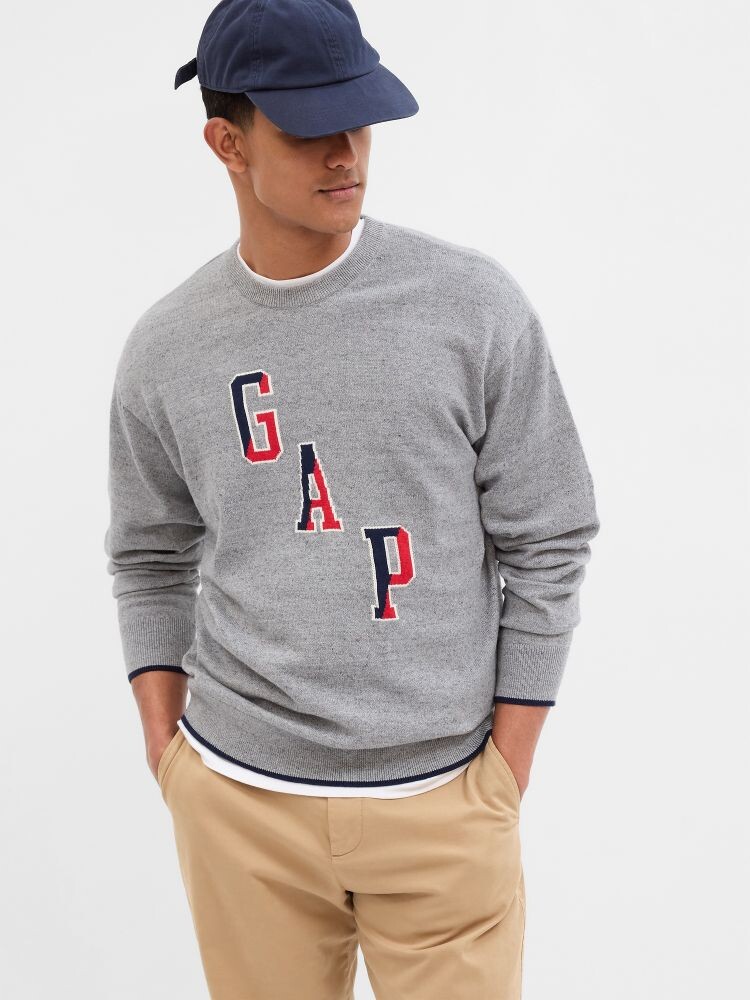 

Свитер с логотипом Gap, серый