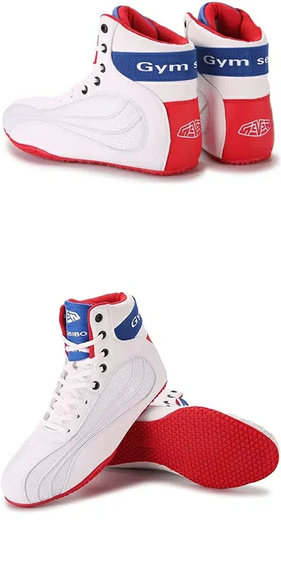 Унисекс кроссовки для борьбы и бокса от различных брендов, White/Red — фото 3