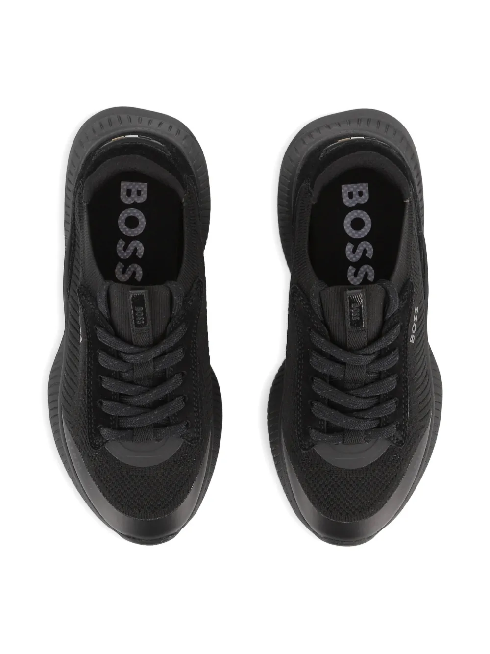 Кроссовки со вставками Boss Kidswear, черный — фото 4