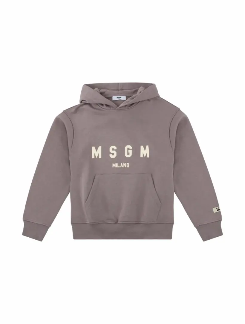 

Хлопковое худи с логотипом MSGM, серый