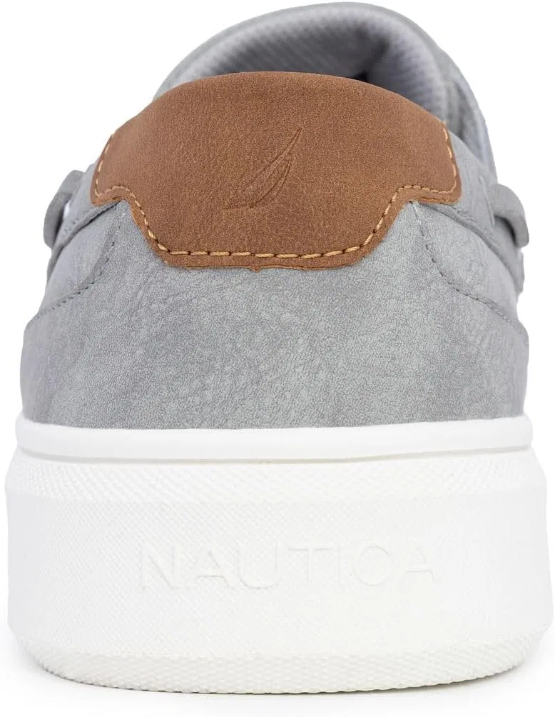 Мокасины повседневные Nautica Boat Shoe, серо-анкар — фото 3
