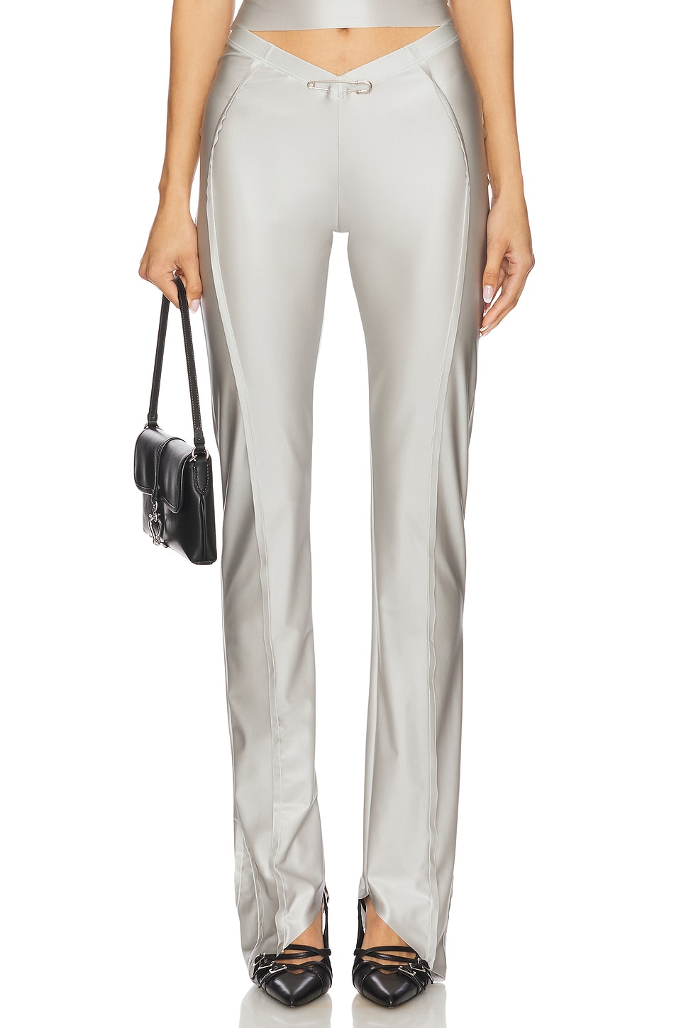 

Асимметричные брюки Sami Miro Vintage, quartz stretch