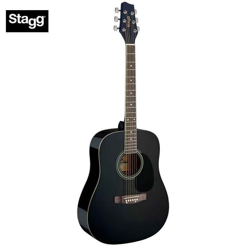 

Акустическая гитара Stagg SA20D BLK Dreadnought Basswood Top Nato Neck 6-String Acoustic Guitar - Black