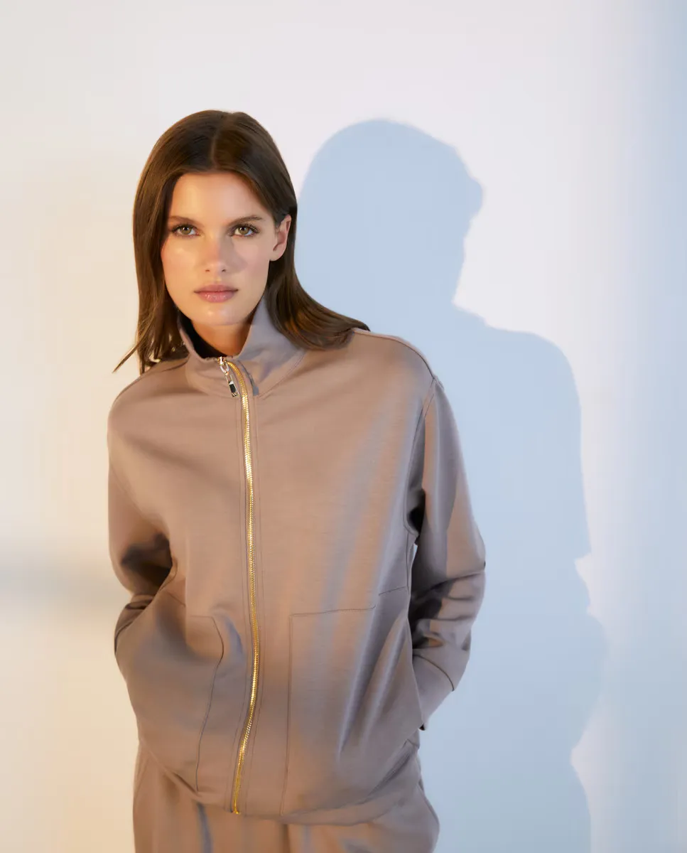 

Женская спортивная куртка на молнии Woman El Corte Inglés, цвет 850 Piedra