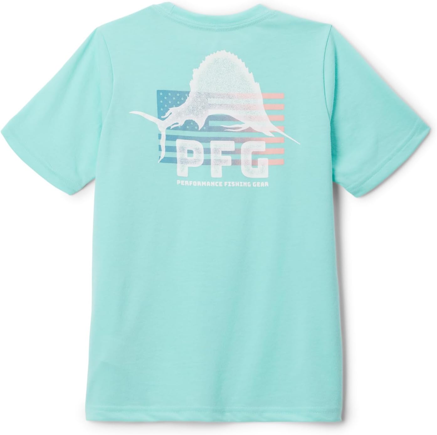 Columbia Boys PFG футболка с коротким рукавом и сезонным принтом, Gulf Stream/Flag Jumper Salt — фото 2