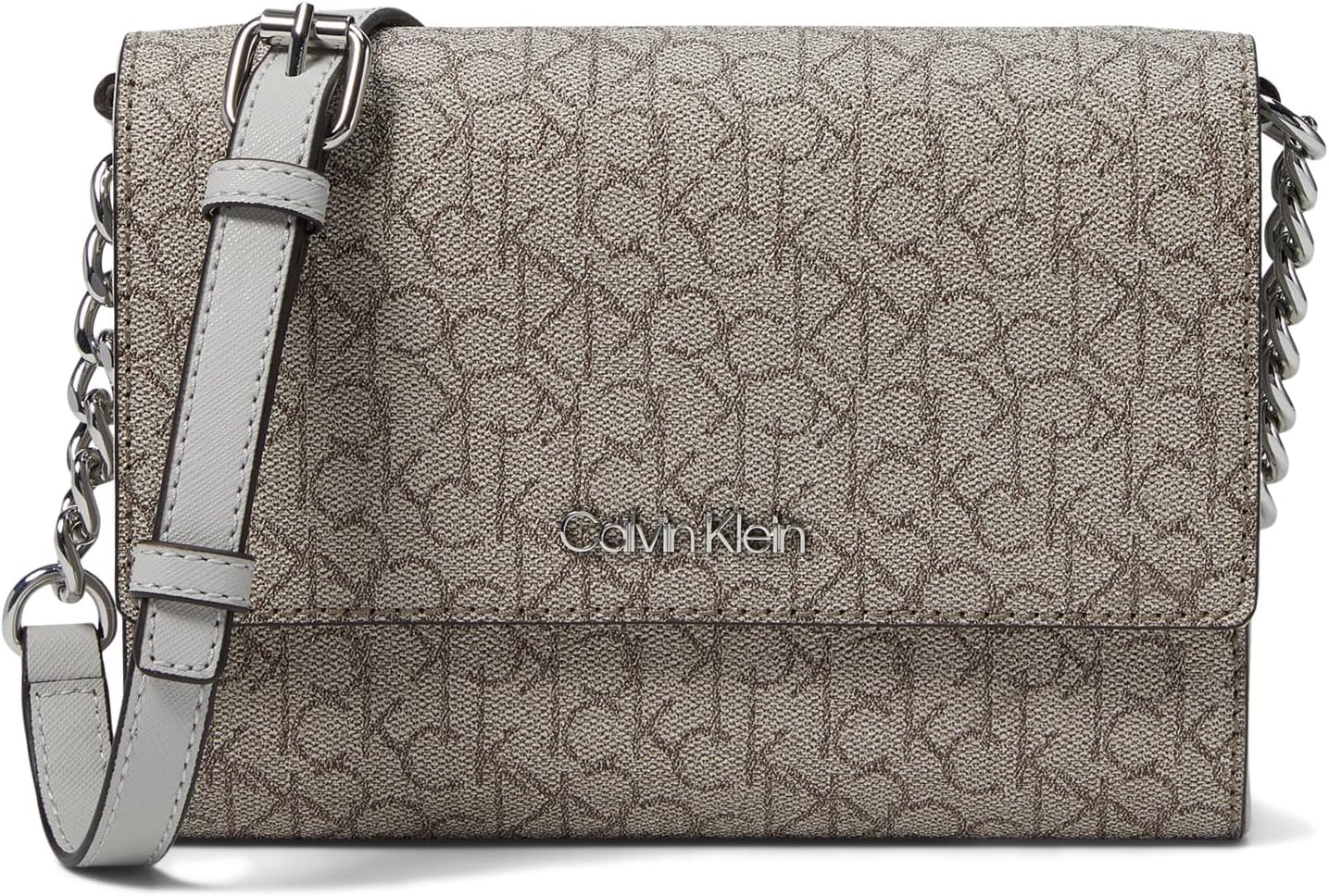 

Сумка кросс-боди Calvin Klein Key Item Signature Organizational Flap Crossbody, цвет Mini Textured Almond/Taupe/Dove