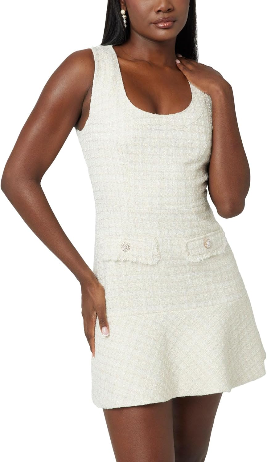 

Женское платье GUESS Eco Daphnee Flaps, Cream Tweed Combo