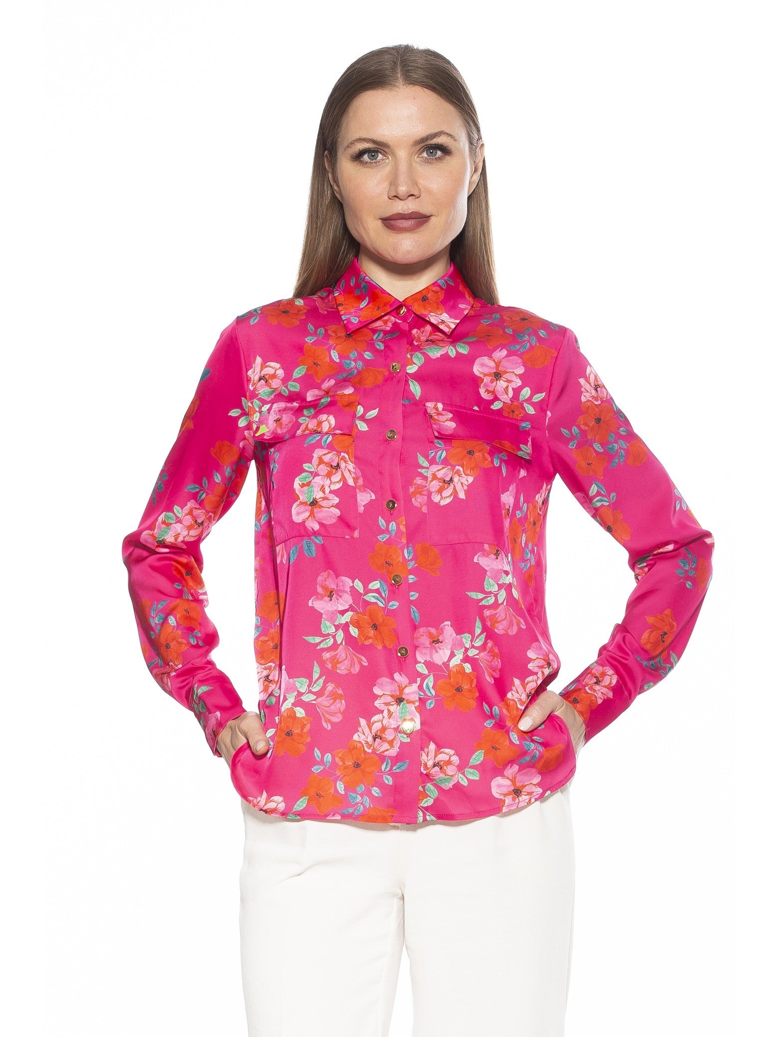 

Классическая рубашка ALEXIA ADMOR, цвет pnk floral