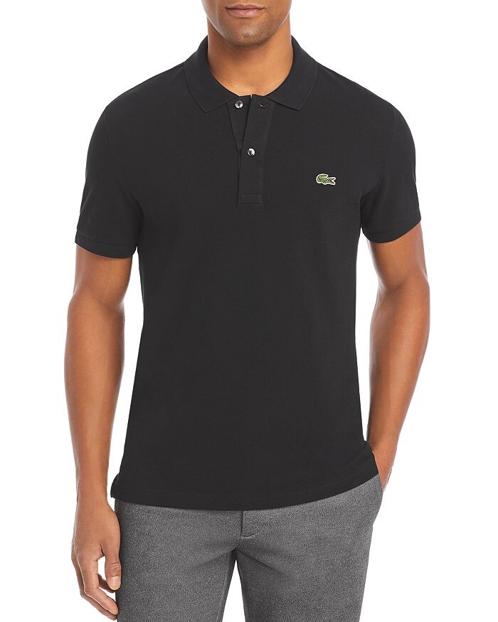 

Рубашка поло узкого кроя Lacoste Petit Piqué, черный