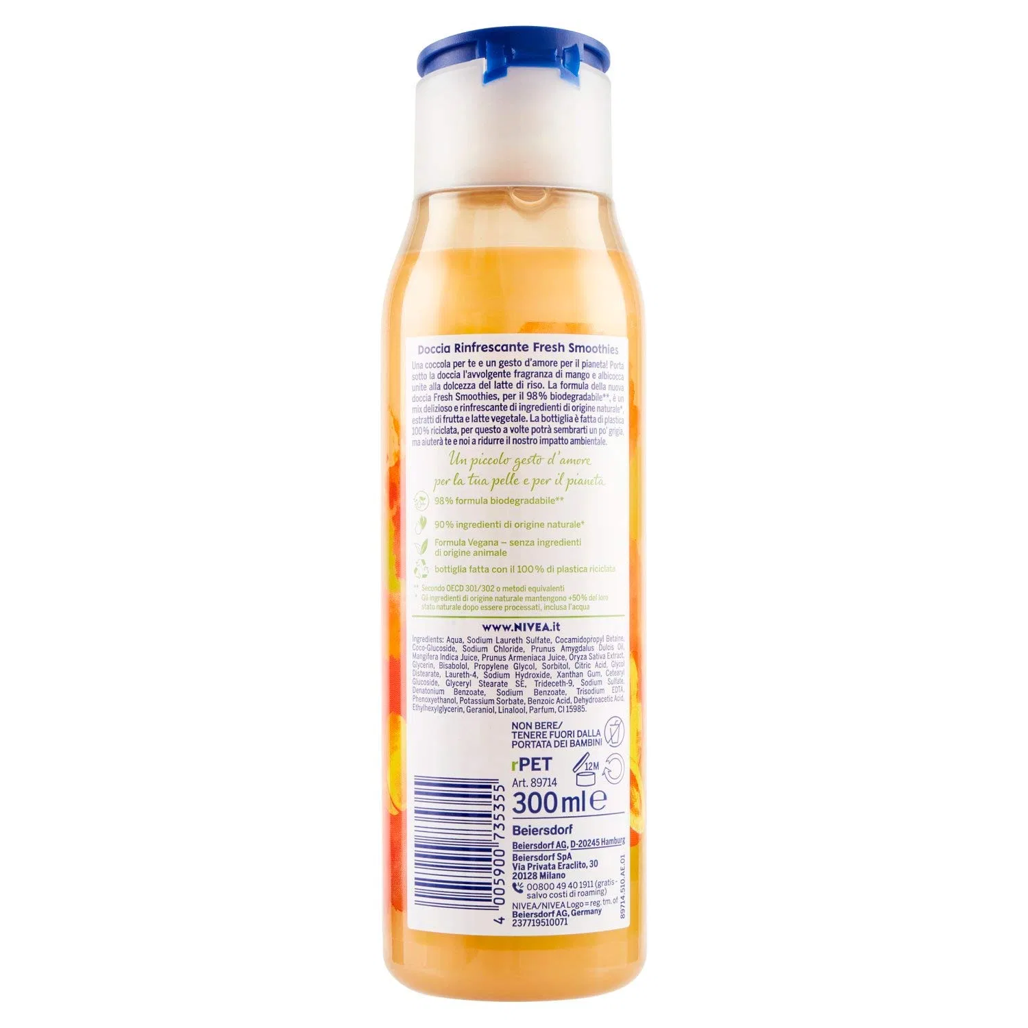 Освежающий гель для душа NIVEA Fresh Smoothies Абрикос и Манго 300 мл Nivea — фото 3