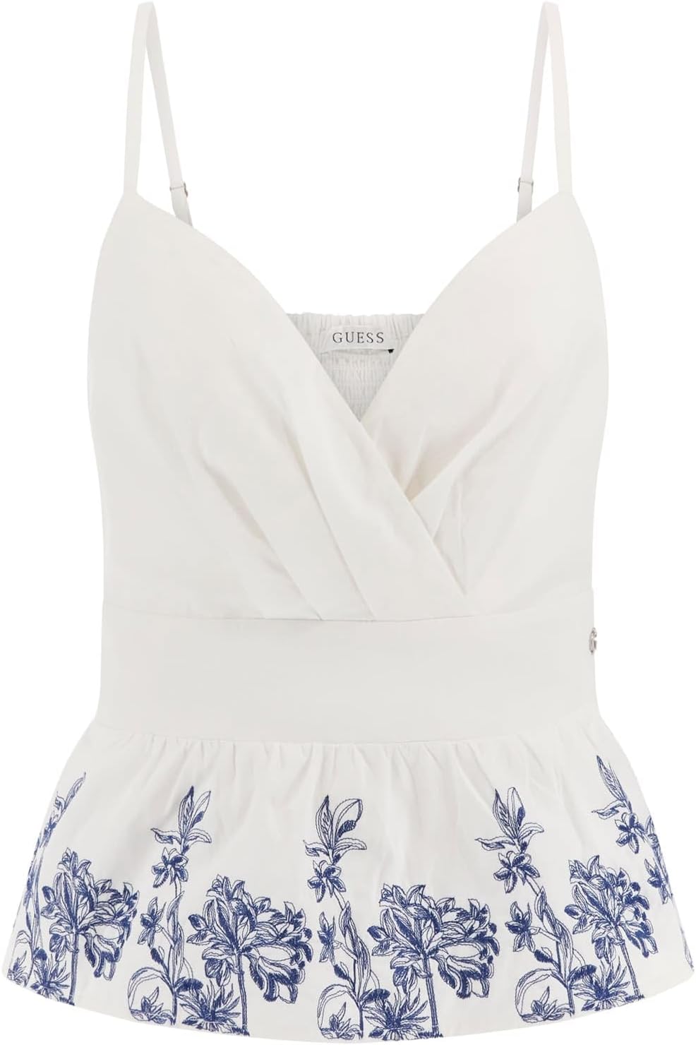 

Женский топ без рукавов Blanche Place с вышивкой GUESS, Pure White