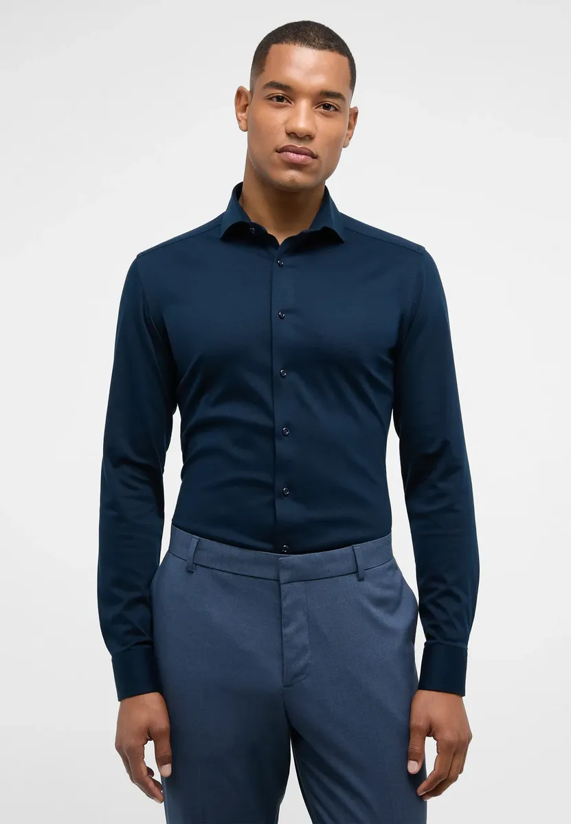 

Рубашка Eterna с длинными рукавами "SLIM FIT", синий