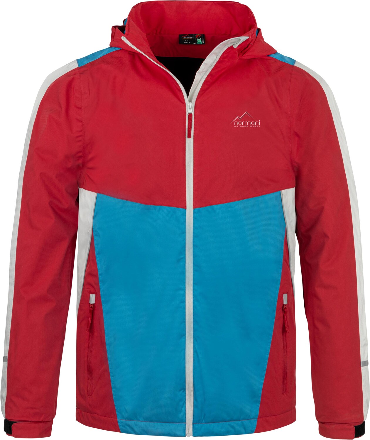 Дождевик Normani Outdoor Sports Kinder mit Fleecefutter Wasilla, красный — фото 2
