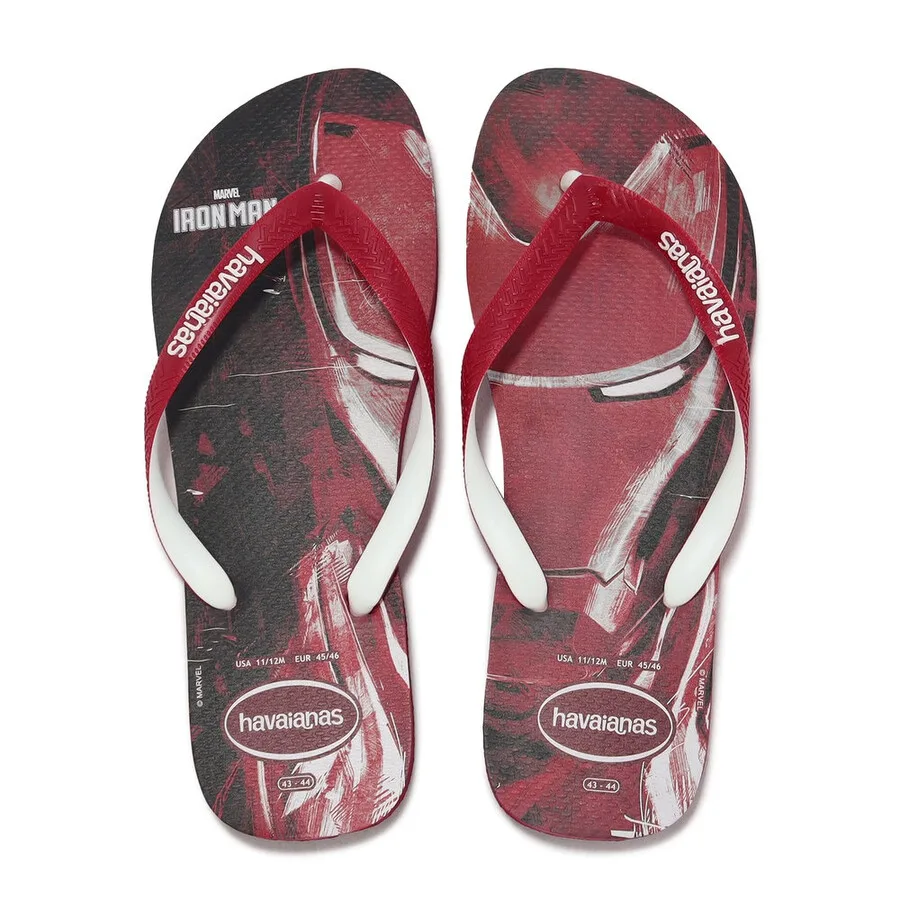 Вьетнамки Havaianas Top Marvel Iron Man, красно-белый — фото 3
