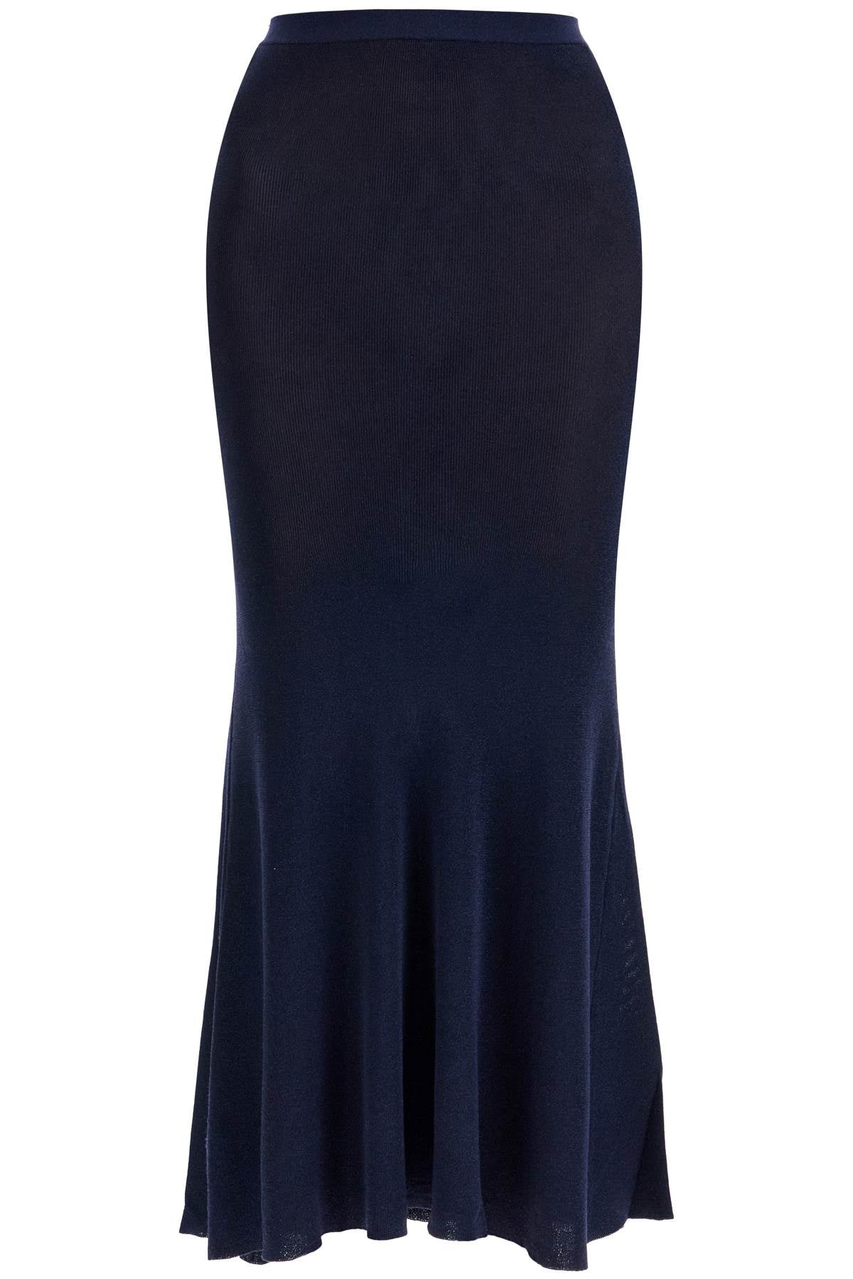 

Женская длинная трикотажная юбка с люрексом Self Portrait Self-Portrait, синий