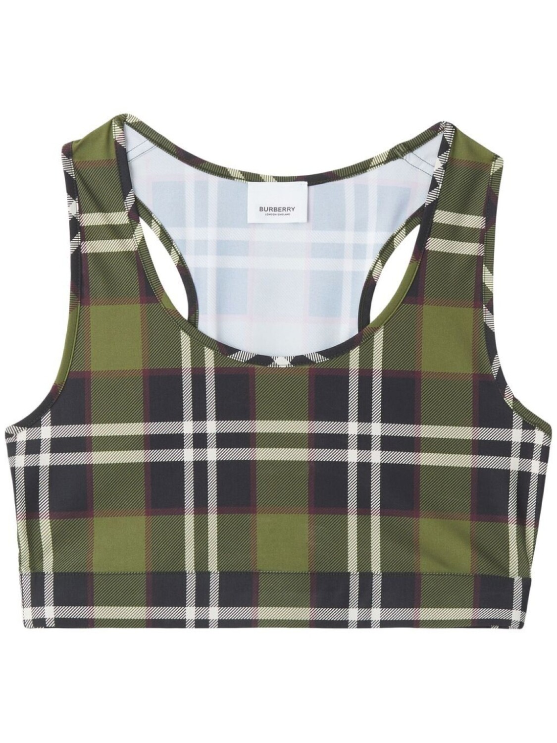 

Burberry укороченный топ в клетку Vintage Check, зеленый