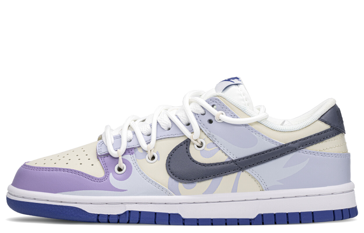 

Кроссовки Nike Dunk Skateboarding Shoes Women's Low-top Beige/purple, фиолетовый