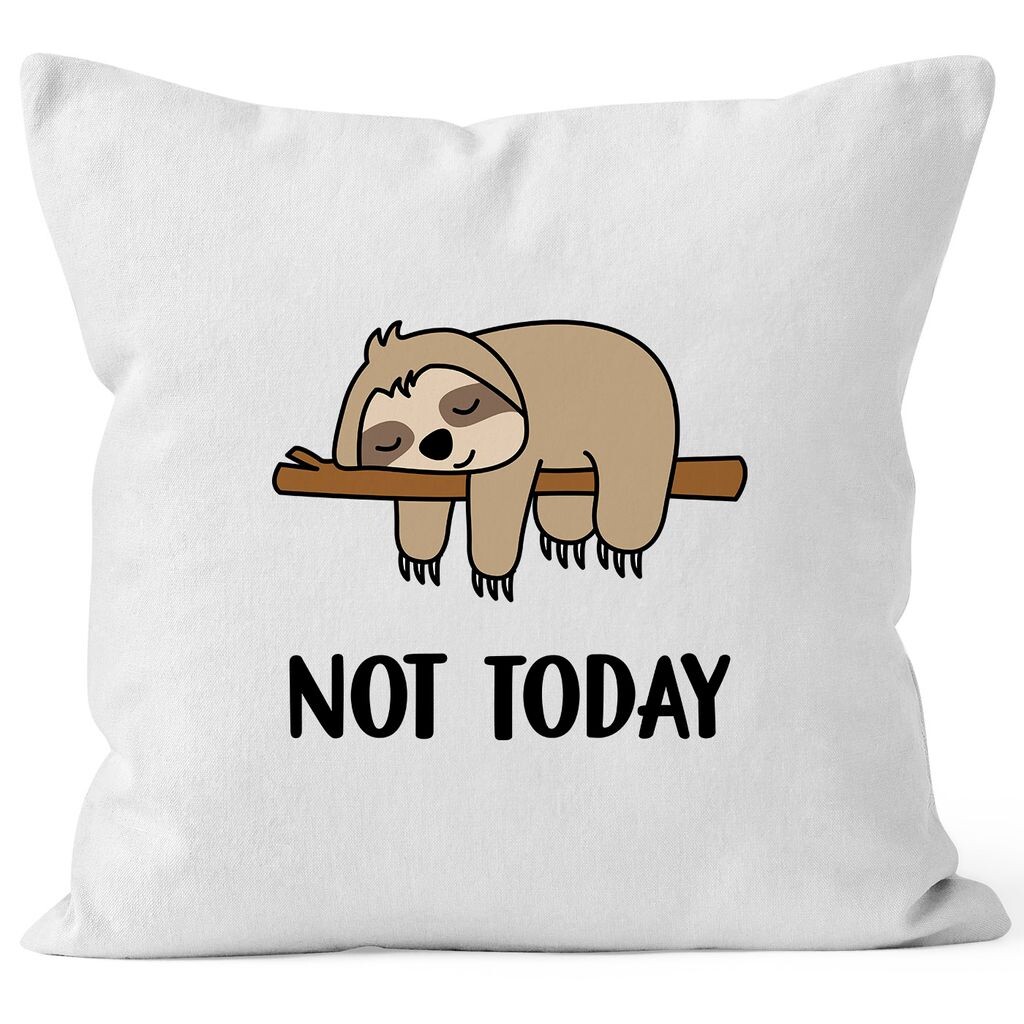 

Чехол на подушку Not Today, чехол на подушку Chilling Lazy MoonWorks Sloth, белый, униразмер