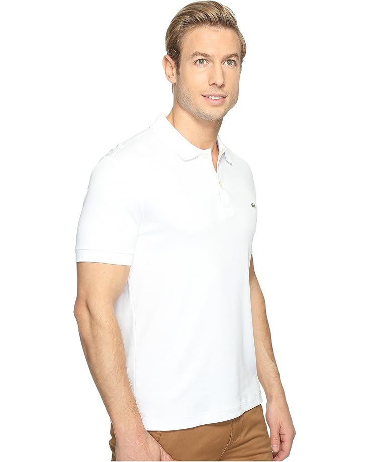 Поло Lacoste Ultra Soft Cotton Pima Jersey Polo Shirt, белый — фото 4