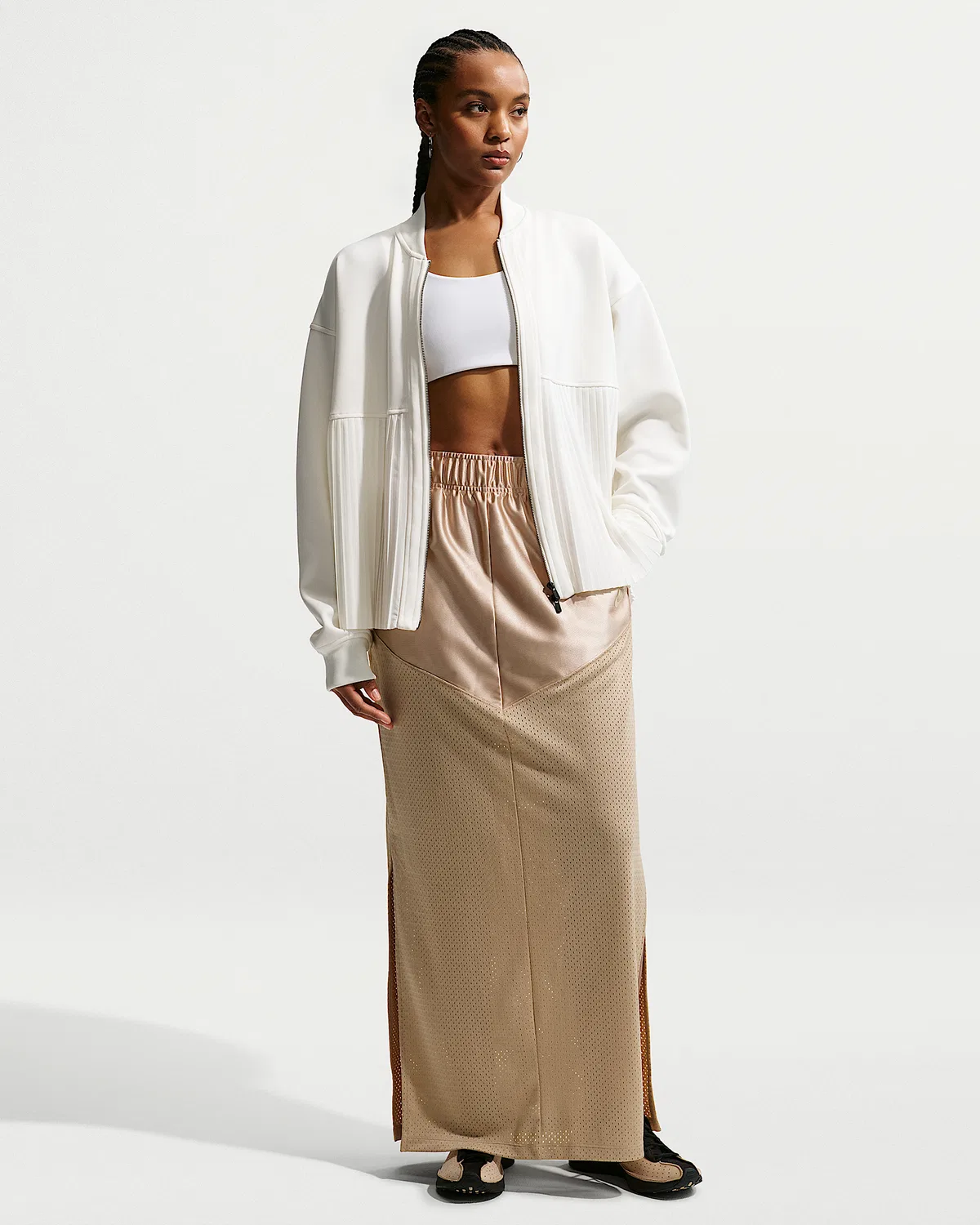 Женская юбка средней посадки Nike Sportswear, Linen/Linen
