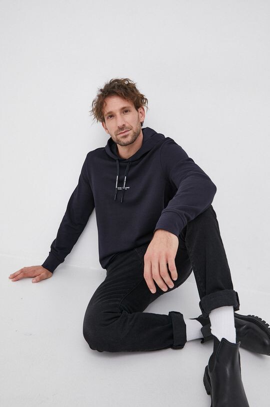 

Толстовка с капюшоном Armani Exchange, темно-синий