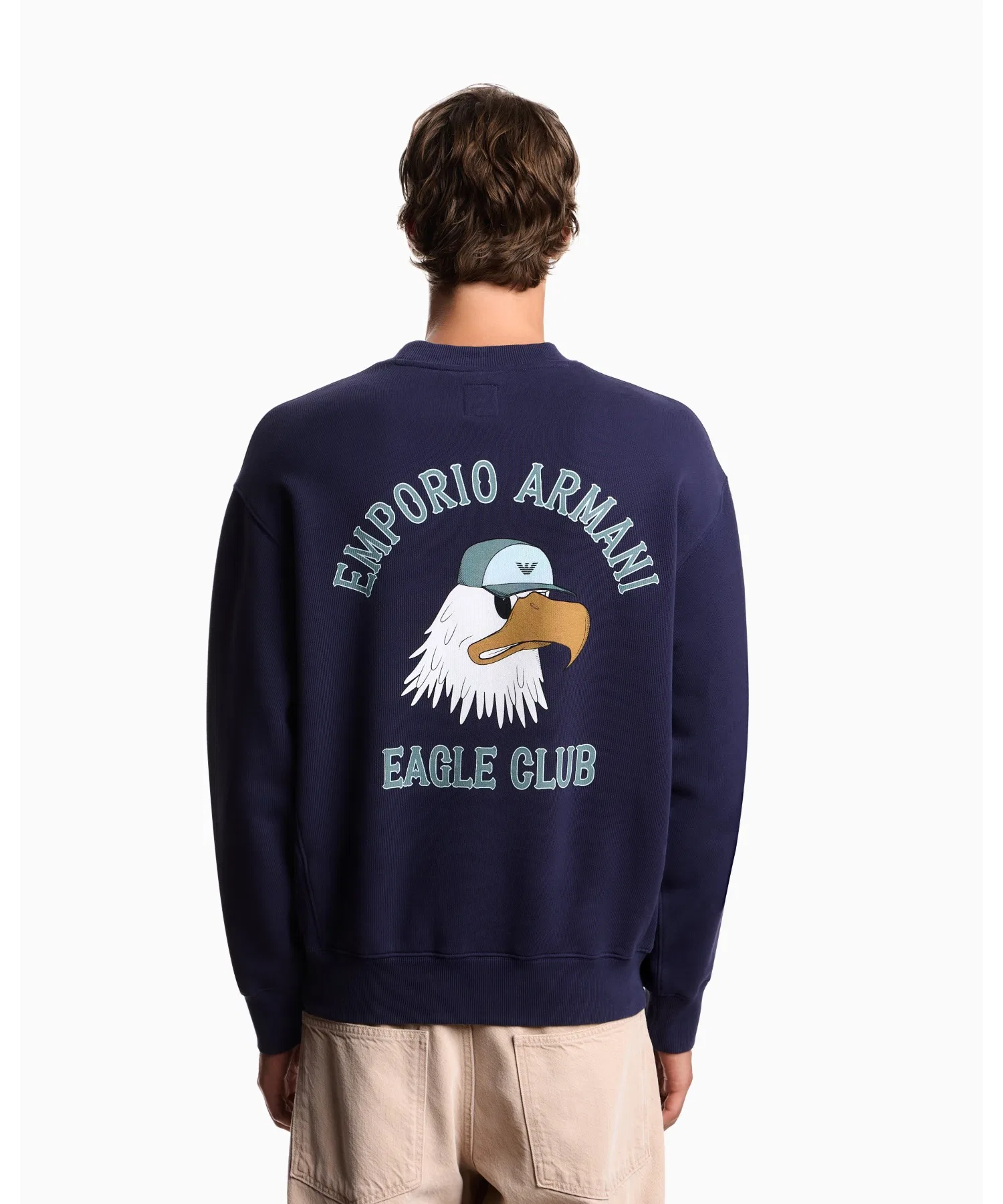 【Emporio Armani】Свитшот ASV Eagle Club из органического трикотажа с принтом