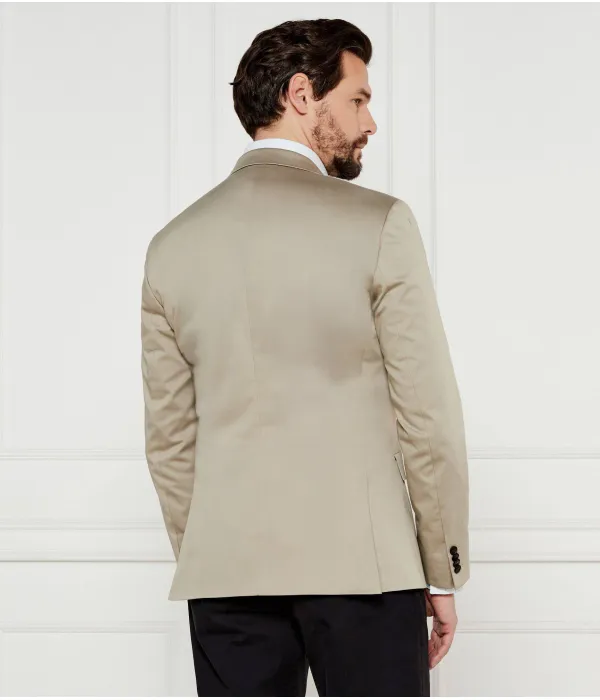 Элегантный жакет Slim fit Calvin Klein, бежевый — фото 3