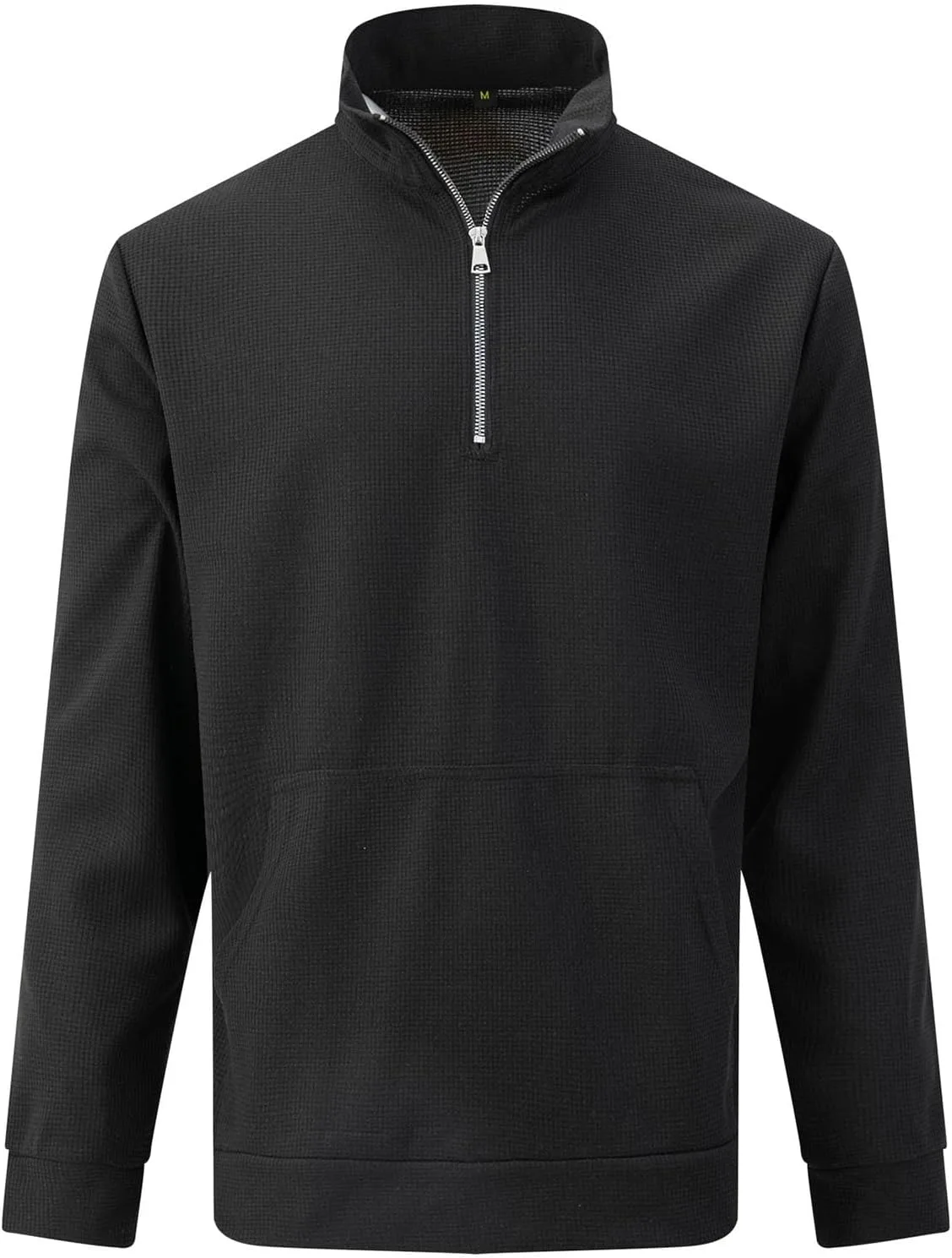 

Мужской свитер с высоким воротником и полумолнией, с карманом