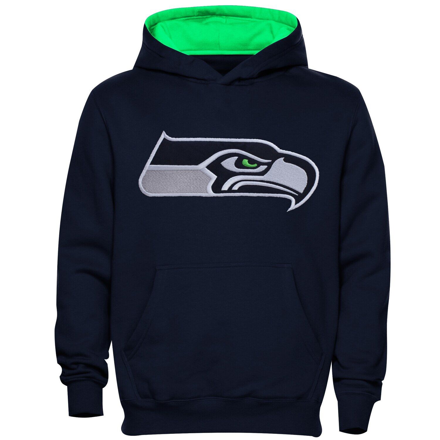 

Пуловер с капюшоном с логотипом Seattle Seahawks для дошкольников Fan Gear Primary - College Navy Outerstuff