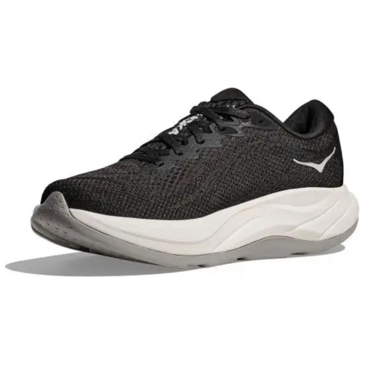 HOKA ONE ONE Антискользящие износостойкие мужские низкие кроссовки для бега черно-белые, цвет Black/White — фото 3