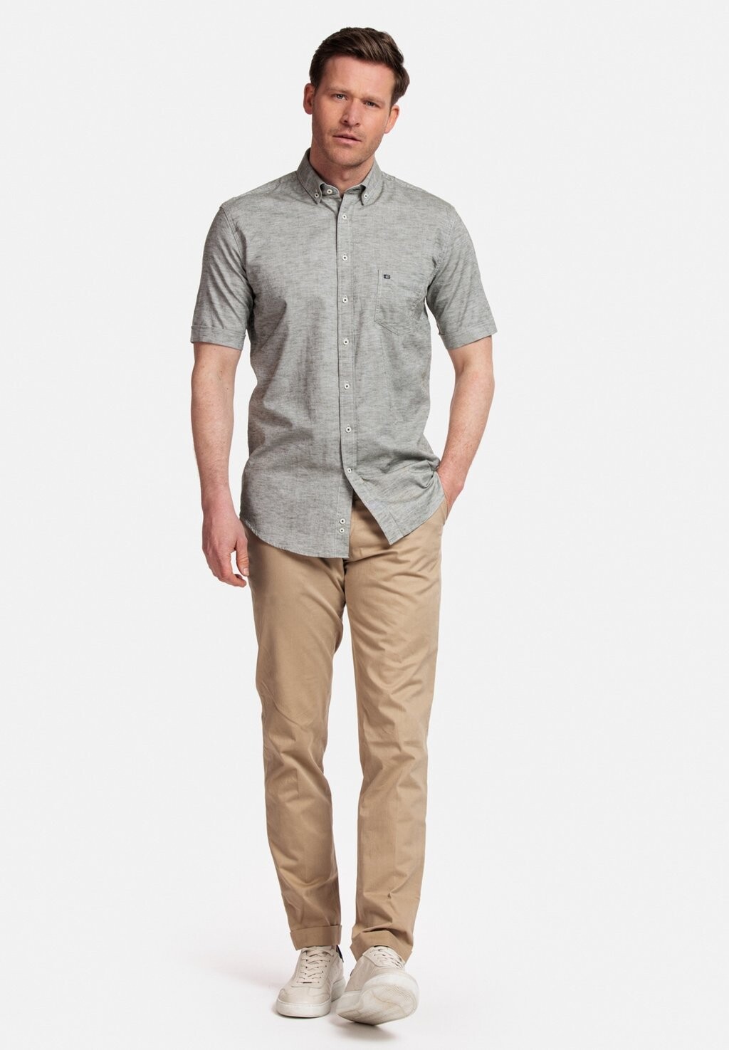

Рубашка SOFT REGULAR FIT BUTTON DOWN GIORDANO, цвет Mottled Olive