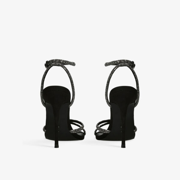 Плетеные босоножки bryanna на каблуке-шпильке, украшенные стразами Steve Madden, черный — фото 4
