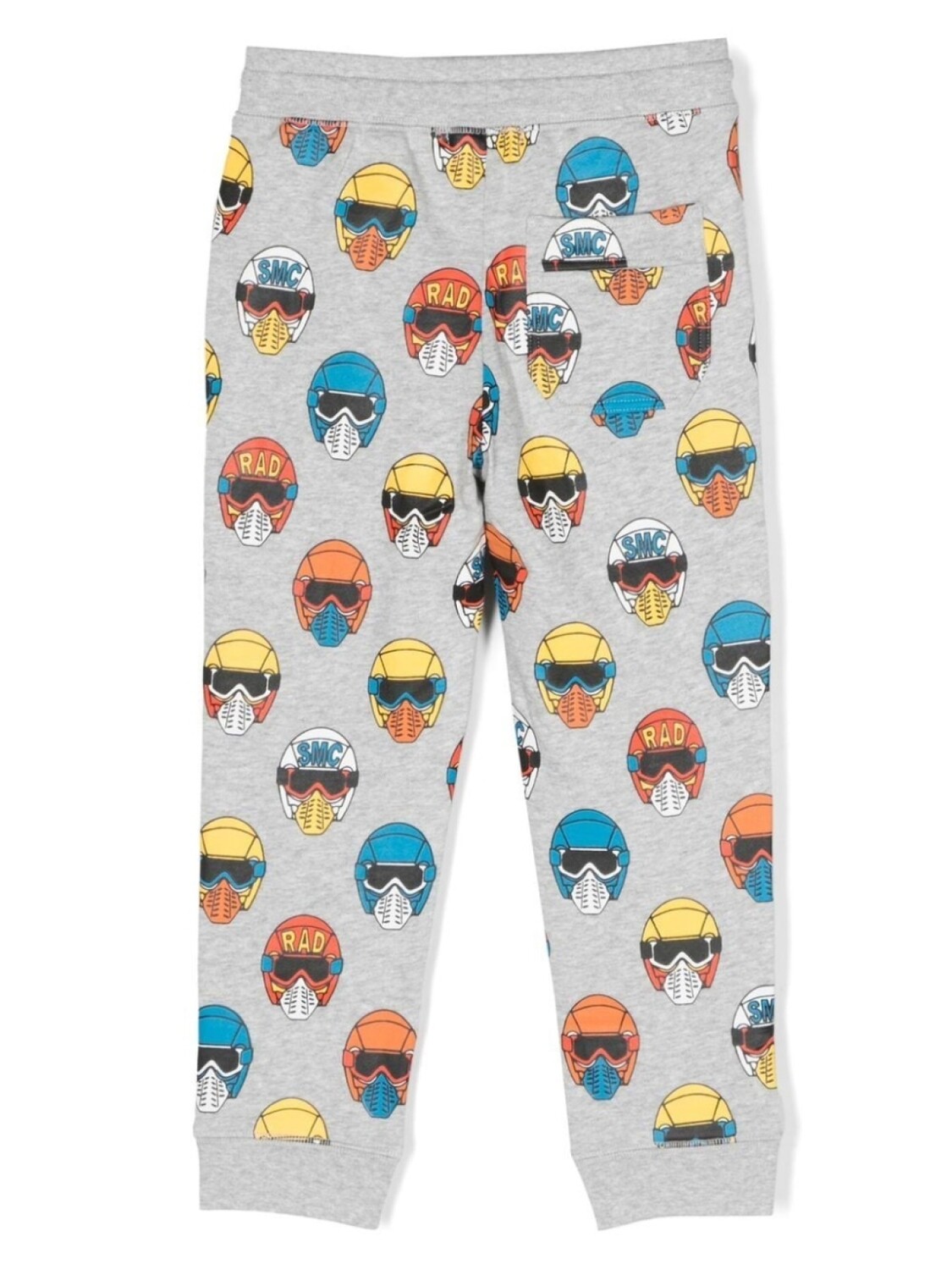 Stella McCartney Kids спортивные брюки с кулиской и принтом, серый — фото 2