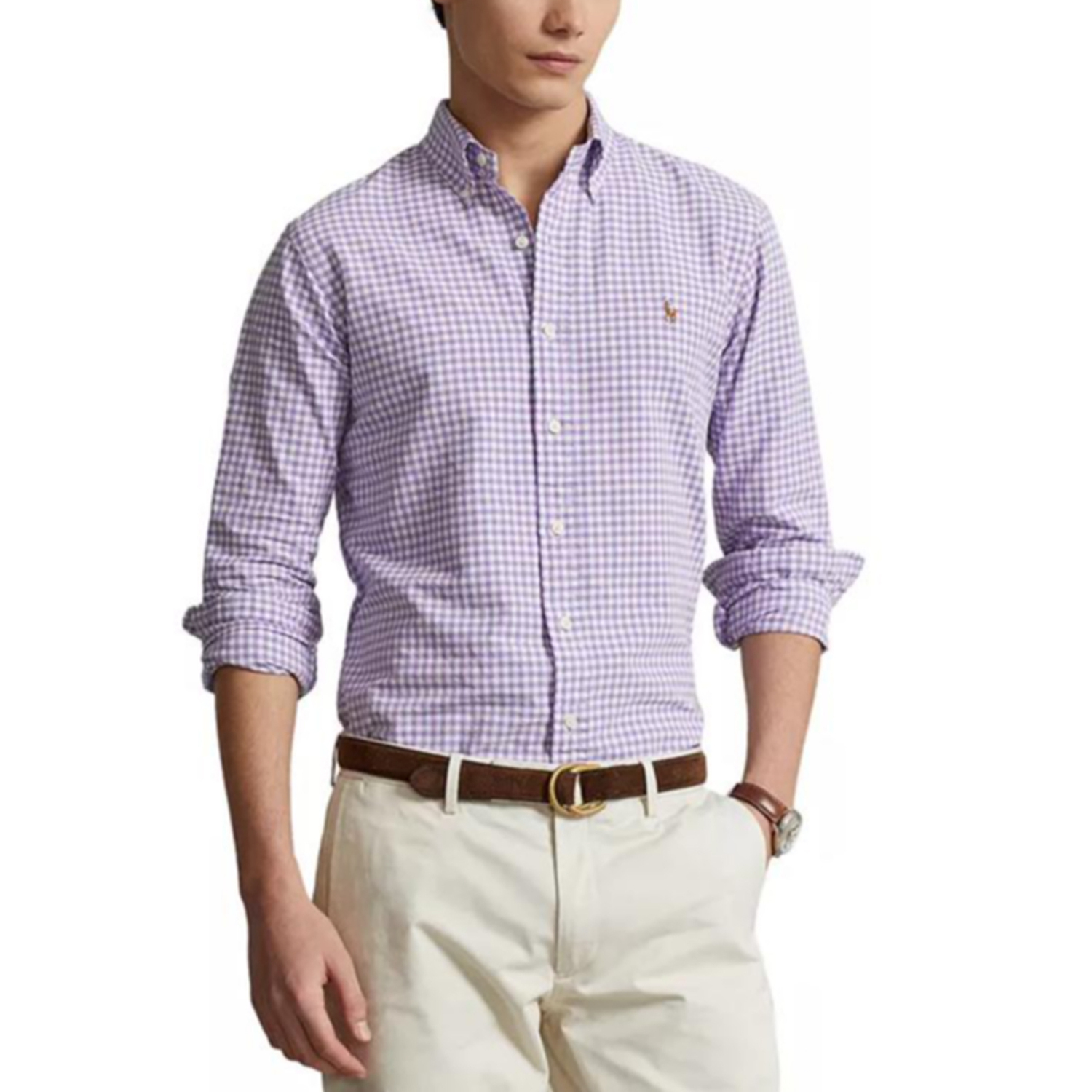 

Футболка поло мужская фиолетовая Polo Ralph Lauren